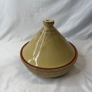 De Silva Tagine Harvest Gold/Yellow Terracotta Stoneware Made in Italy